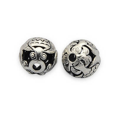 Brass Hollow Filigree Beads