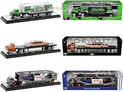 Auto Haulers Set of 3 Trucks Release 74 Limited Edition to 9000 pieces Worldwide 1/64 Diecast Models by M2 Machines