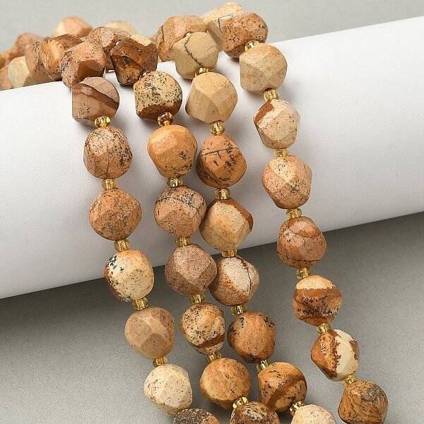 Natural Picture Jasper Beads Strands