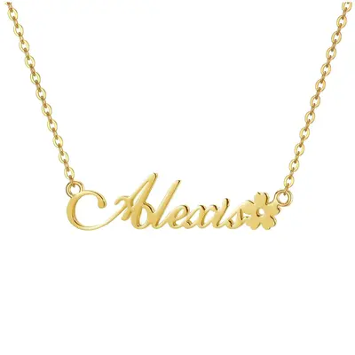 10K Gold Personalized Classic Name Pendant Necklace