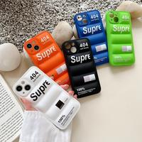 Luxury Fashion Down Jacket Phone Case for iPhone 15 14 13 12 11 Pro Max XS XR 7 8 Plus Original Puffer Cloth Soft Silicone Co...