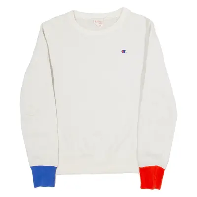 CHAMPION REVERSE WEAVE Mens Sweatshirt Cream L