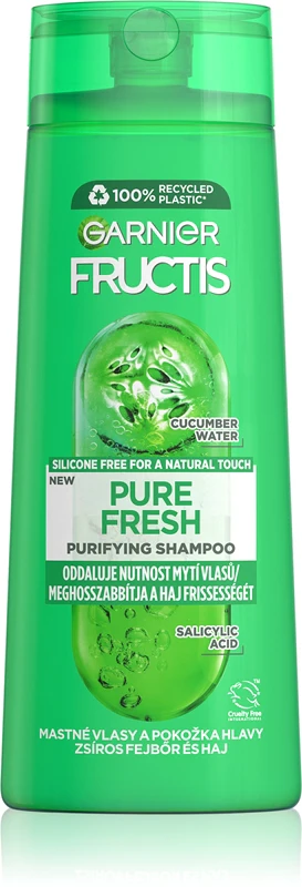 Garnier Fructis Pure Fresh Strengthening Shampoo (Oily Hair) - 400 ml