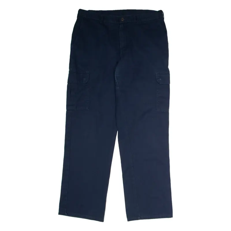 DICKIES Workwear Cargo Mens Trousers Blue Regular Straight W34 L32