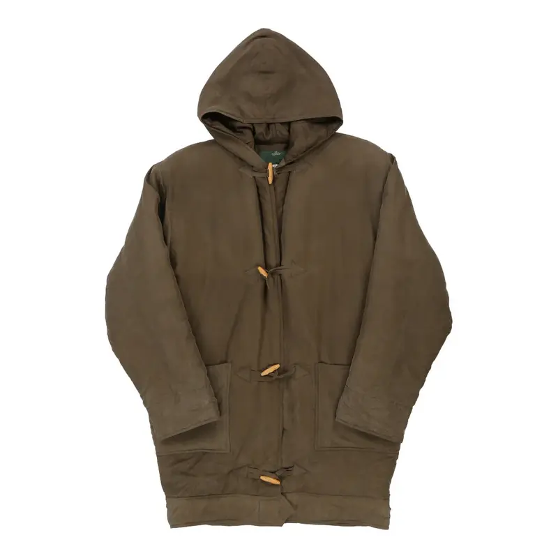 Les Copains Coat - Large Green Silk | Size: large