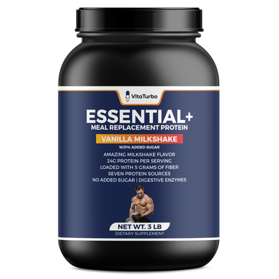 Essential Meal Replacement Protein+ (Vanilla Milkshake) - 3 LBS - 23 Grams