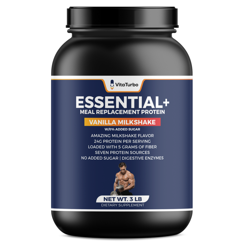 Essential Meal Replacement Protein+ (Vanilla Milkshake) - 3 LBS - 23 Grams