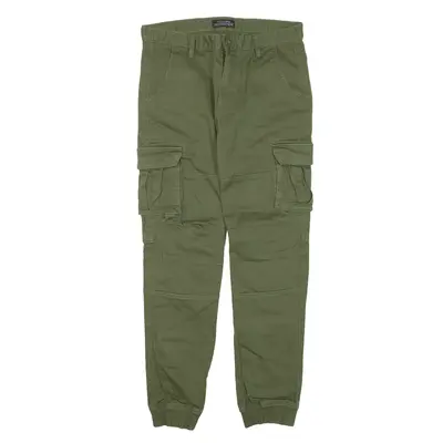 TERRANOVA Cargo Trousers Green Slim Tapered Womens W30 L28