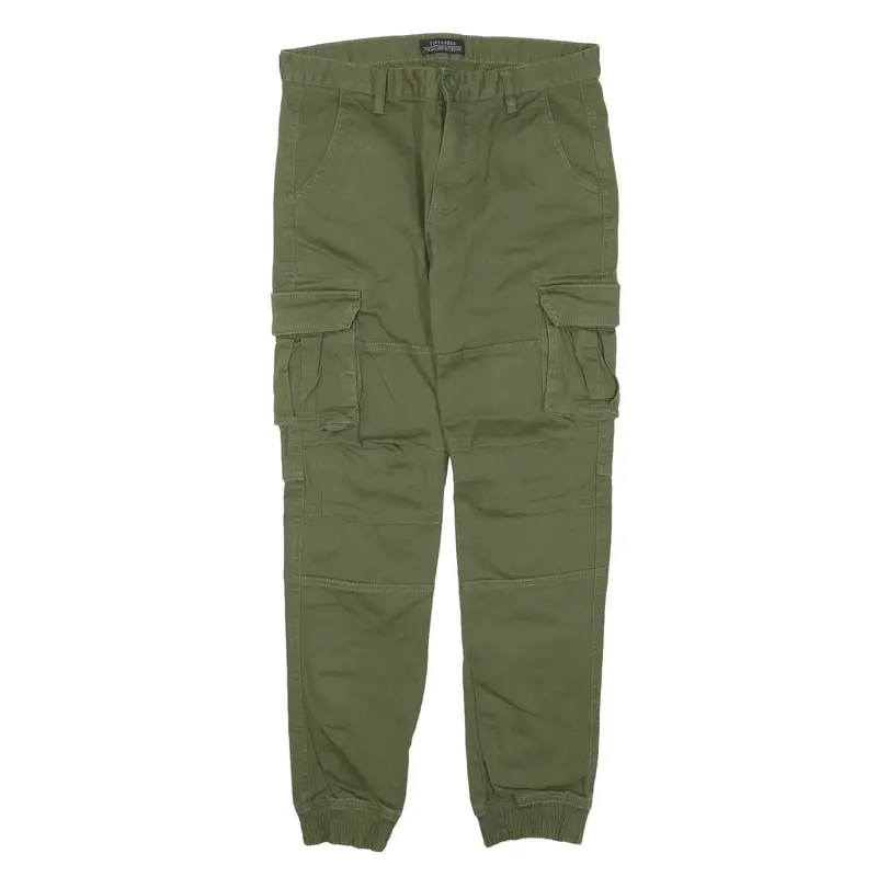 TERRANOVA Cargo Trousers Green Slim Tapered Womens W30 L28