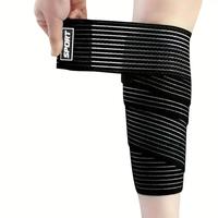 Knee & Calf Wrapping Band, Breathable Knee Support Band, Elastic Knee Wrap for Basketball, Running, Tennis, Soccer, Football,...