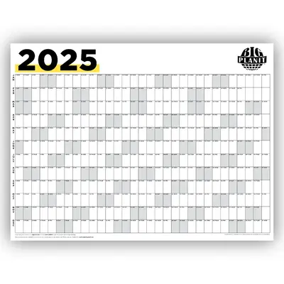 BIG Planit 2025 Calendar - Full-Year Wall Calendar, Extra Large 48x36-inch Planner with Sticky Notes