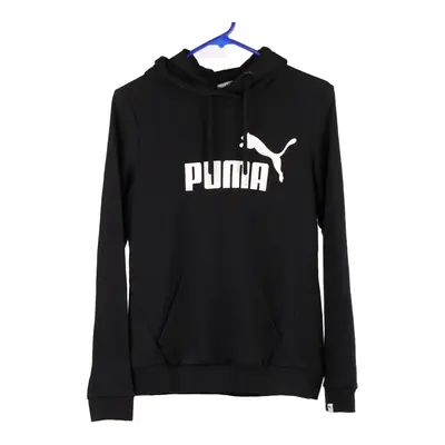 Puma Hoodie - Small Black Cotton Blend