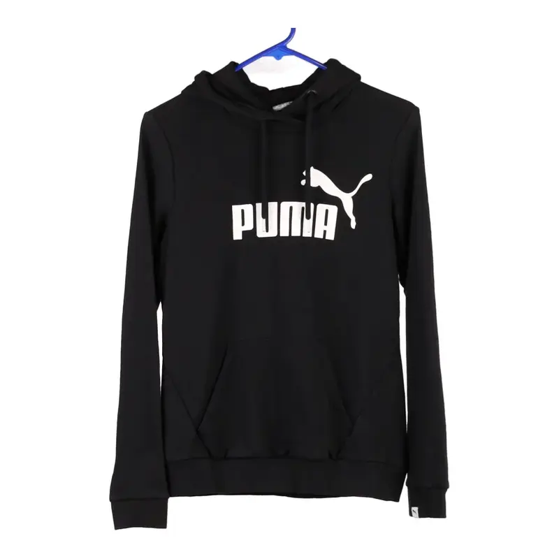 Puma Hoodie - Small Black Cotton Blend