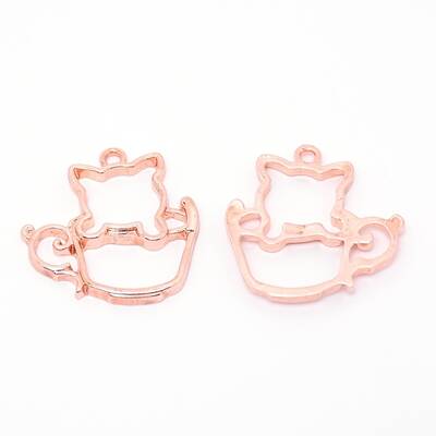 Alloy Open Back Bezel Pendants
