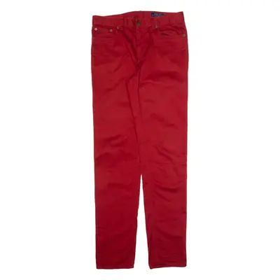 POLO RALPH LAUREN Boys Trousers Red Slim Tapered W30 L32