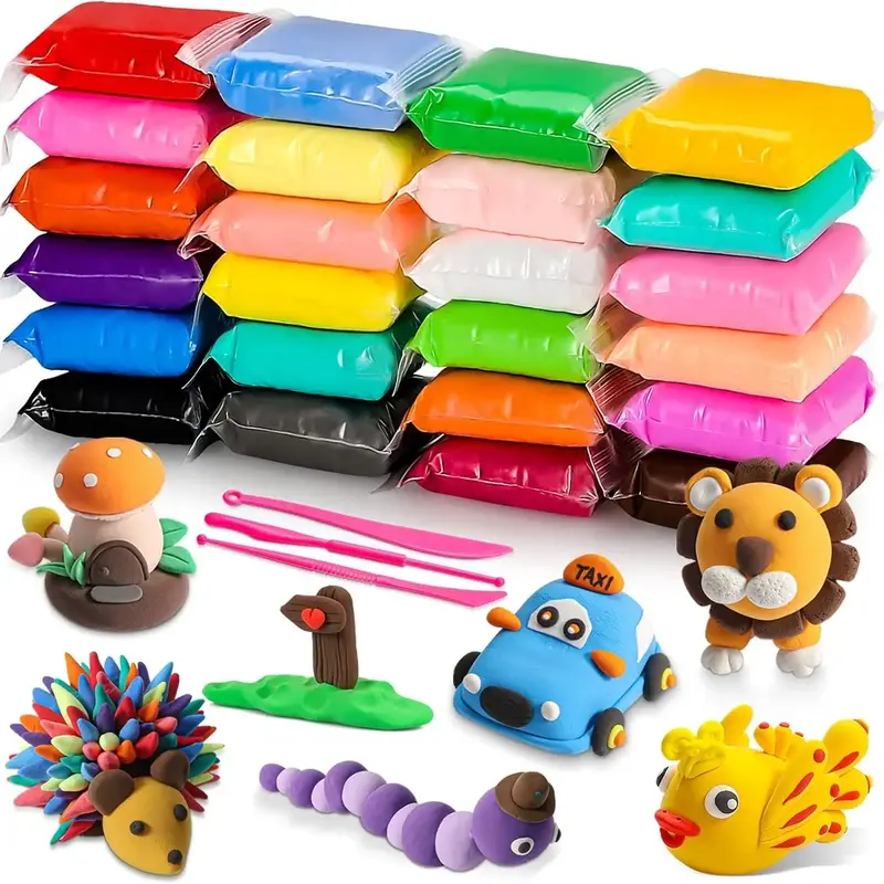 36 Color Air Drying Clay Set, ultra light clay belt carving tool - perfect for DIY crafts and novelty toys