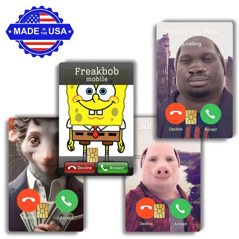 Freakbob Pay Mouse Pay John Pork Pay Decal Credit Card Cover Vinyl Skin Sticker