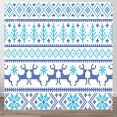 Aperturee Light And Dark Blue Tetile Pattern Backdrop For Decor - Aperturee