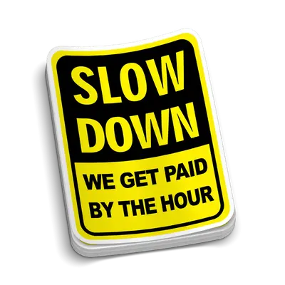 Slow Down Hard Hat Decal