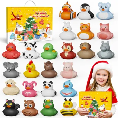 Advent Calendar 2025 Boys & Girls, 24 Days Christmas Countdown Calendar, Rubber Ducks Bath Toys, Toys for Toddler, Christmas ...