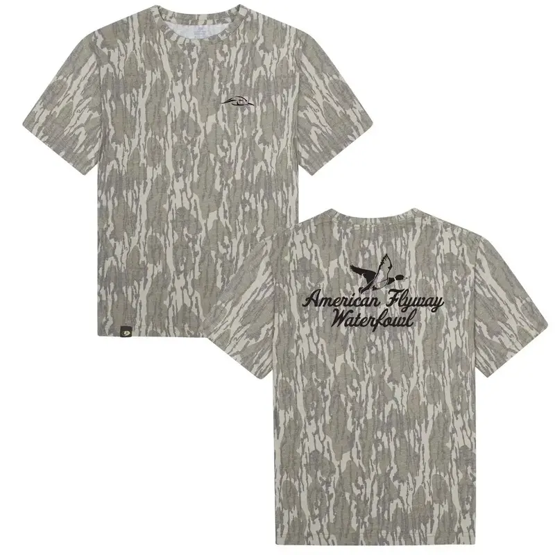 AFW Mossy Oak Tee - Original Stretchy T-Shirt for Men - Soft, Stylish Design for Streetwear
