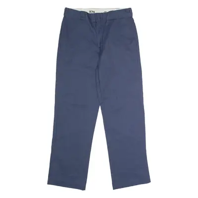 DICKIES 874 Workwear Mens Twill Trousers Blue Classic Straight W34 L32