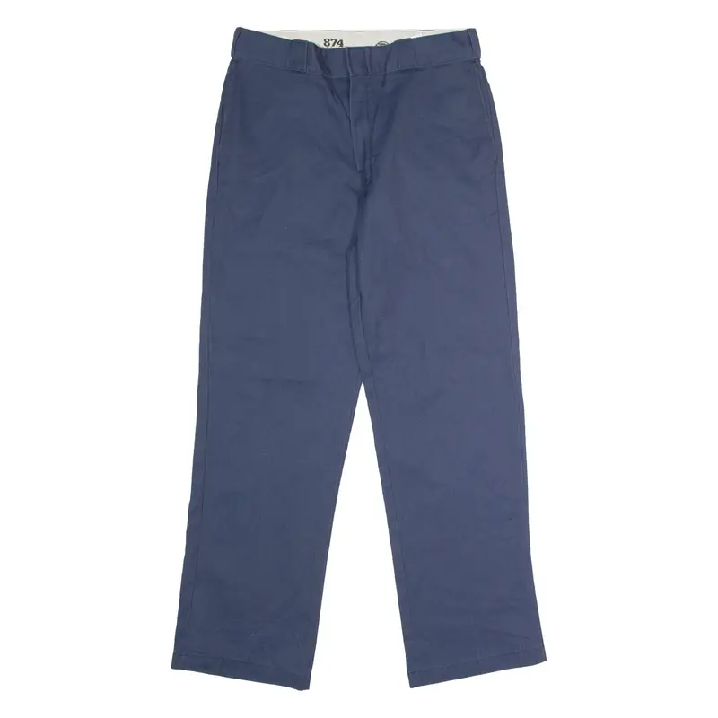 DICKIES 874 Workwear Mens Twill Trousers Blue Classic Straight W34 L32