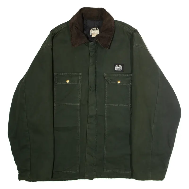 KEY Polar King Mens Chore Coat Green Canvas 2XL