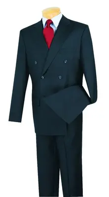 Vinci Men's Executive Double-Breasted 2-Piece Suit