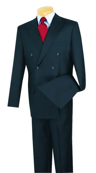 Vinci Men's Executive Double-Breasted 2-Piece Suit