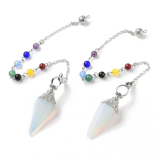 Opalite Hexagonal Pointed Dowsing Pendulums