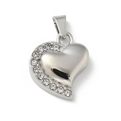 304 Stainless Steel Rhinestone Pendants