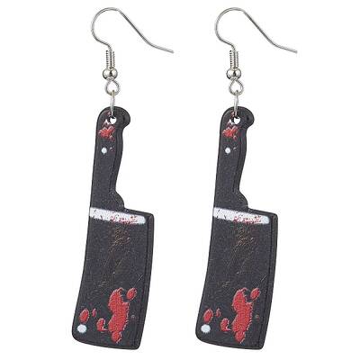 Hallowmas Printed Acrylic Dangle Earrings