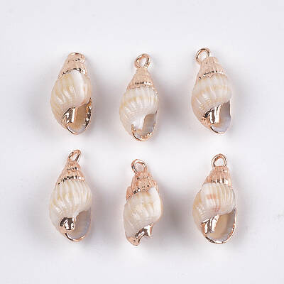 Electroplate Spiral Shell Pendants