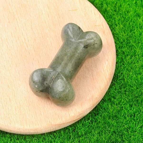 Natural Labradorite Carved Healing Bone Figurines