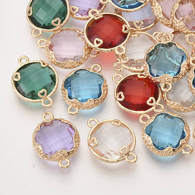 Faceted Glass Links connectors