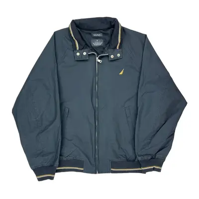 Nautica Harrington Jacket - Medium Navy Cotton Blend