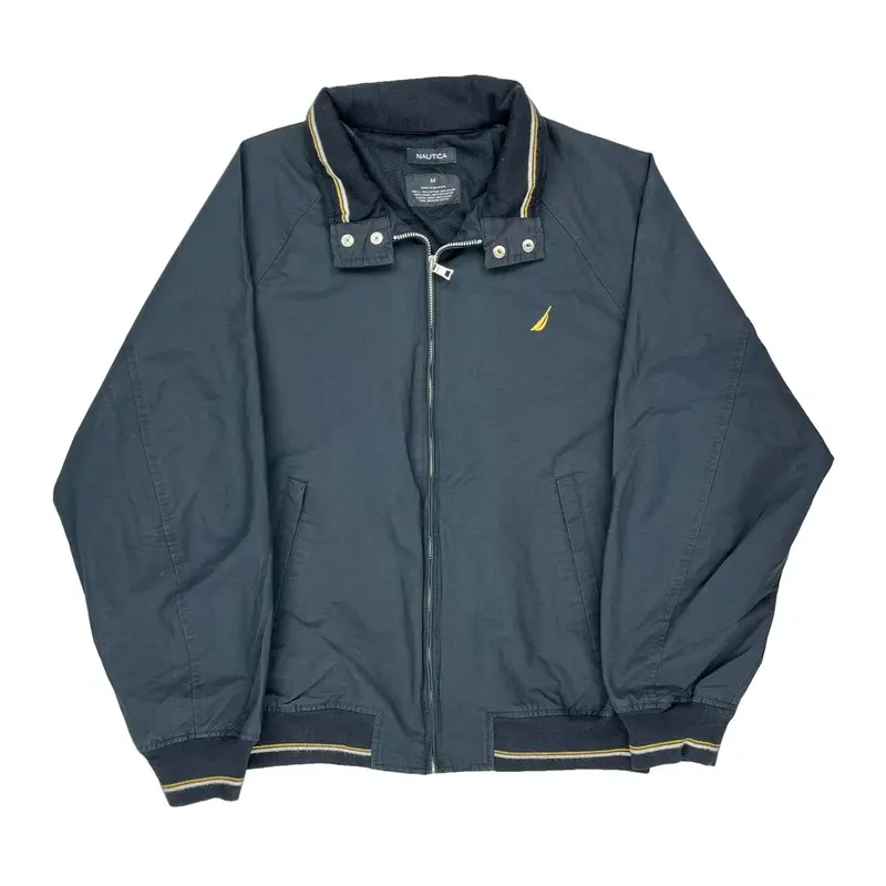 Nautica Harrington Jacket - Medium Navy Cotton Blend