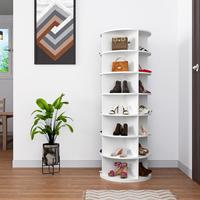 7-8 Tier Rotating Shoe Rack Tower, Spinning Shoe Display, 360 Shoe Rack Storage Round Carousel, Vertical Handbag Rotate Shoes...
