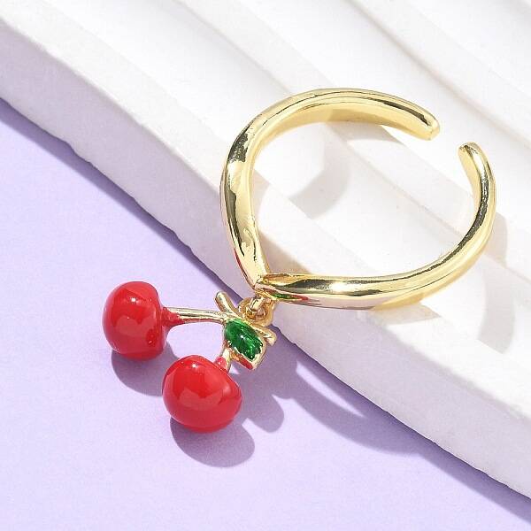 Brass with Enamel Cuff Rings