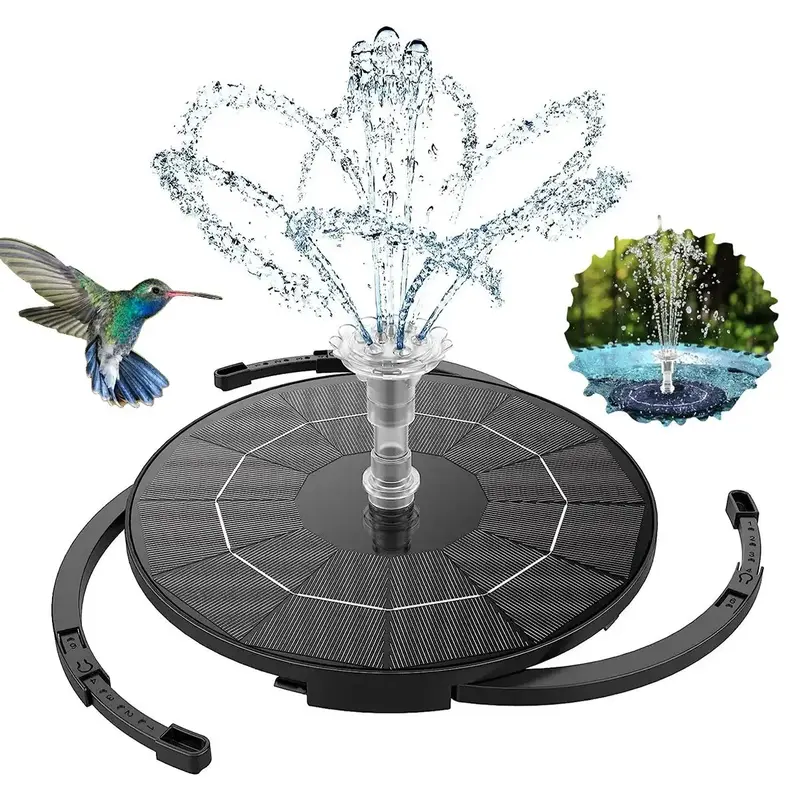 AISITIN Outdoor Solar Water Fountain, 1 Count 3.5w Solar Bird Bath Fountain with 11 Nozzles, Decorative Gardening Fountain, W...