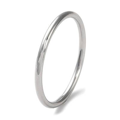 Non-Tarnish 304 Stainless Steel Simple Plain Band Finger Ring for Women Men