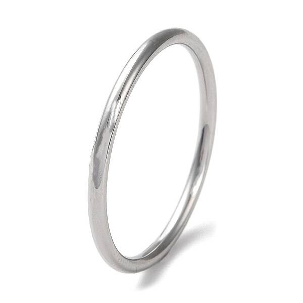 Non-Tarnish 304 Stainless Steel Simple Plain Band Finger Ring for Women Men