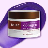 KOEC Collagen Purple Jar Hair Mask,Professionally Neutralizes Brassy and Yellow Tones for Blonde, Silver and Gray Highlights ...