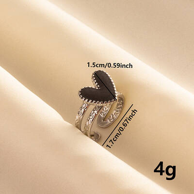 Simple Fashion 304 Stainless Steel Enamel Cuff Ring