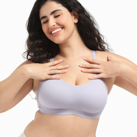 COMFELIE Seamless Wireless Bra for Women, Soft Wireless Bralette Full Coverage Sport Everyday Bra, Spaghetti Bra Fit for Cup ...