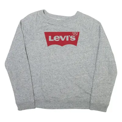 LEVI'S Womens Sweatshirt Grey Crew Neck L