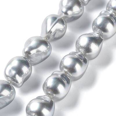 Electroplated Shell Pearl Beads Strands