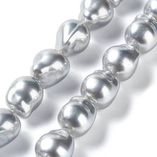 Electroplated Shell Pearl Beads Strands