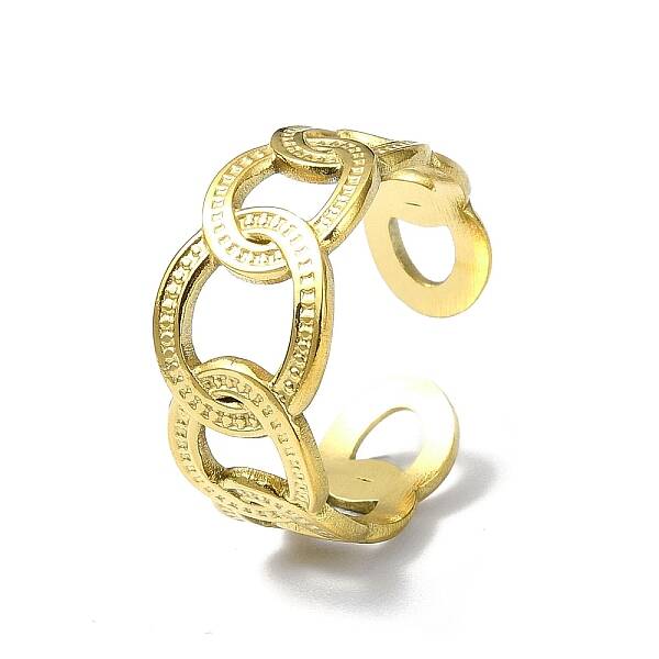 Ion Plating(IP) 304 Stainless Steel Open Cuff Ring